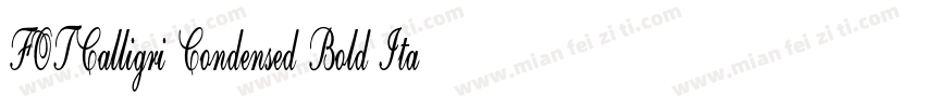 FOTCalligri Condensed Bold ItalicVe字体转换